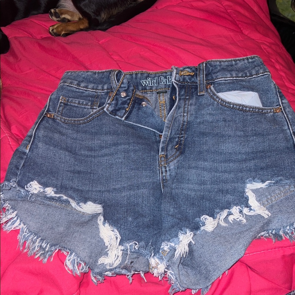 Wild Fable Frayed Hem Denim Shorts